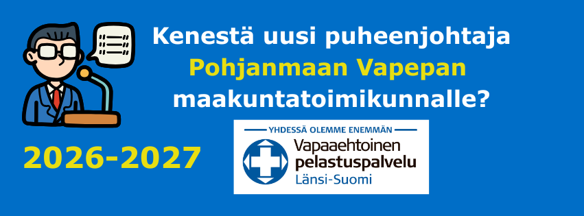 Sinustako Uusi Puheenjohtaja Pohjanmaan Vapepan Maakuntatoimikunnalle