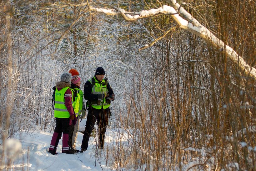 Talvietsintäharjoitus, Oulu, Hiukkavaara, Tammikuu 2025